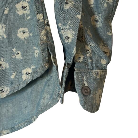 AG x Liberty Art Fabrics | Floral Chambray Button Down | Small | Made in USA - Picture 8 of 9